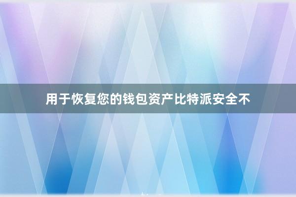 用于恢复您的钱包资产比特派安全不