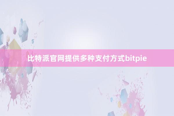 比特派官网提供多种支付方式bitpie