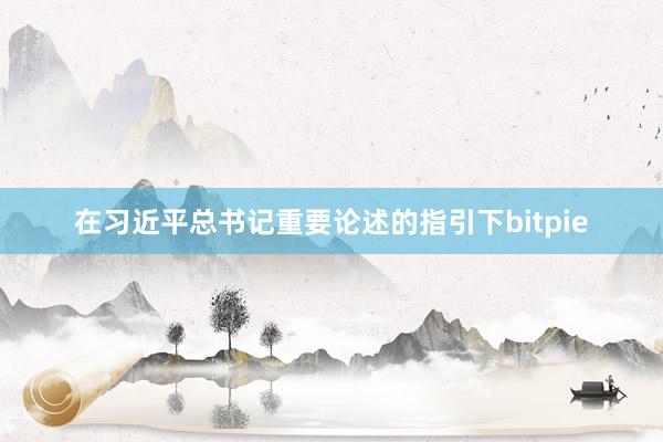 在习近平总书记重要论述的指引下bitpie