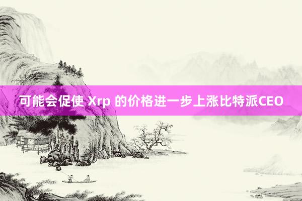 可能会促使 Xrp 的价格进一步上涨比特派CEO