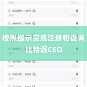 按照提示完成注册和设置比特派CEO