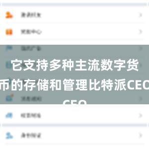 它支持多种主流数字货币的存储和管理比特派CEO