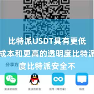 比特派USDT具有更低的交易成本和更高的透明度比特派安全不