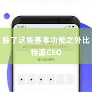 除了这些基本功能之外比特派CEO