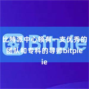 比特派中心领有一支优秀的团队和专科的导师bitpie