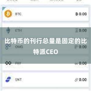 比特币的刊行总量是固定的比特派CEO