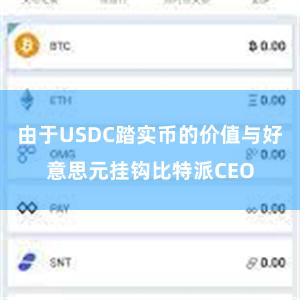 由于USDC踏实币的价值与好意思元挂钩比特派CEO